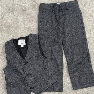 Toddler Boys Formal Gray Vest and Pants Set Gymboree